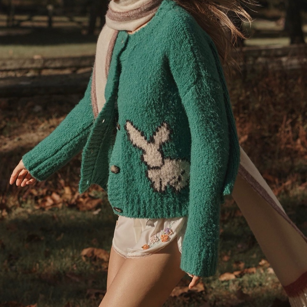 Maeve Bunny Slope Cardigan Sweater